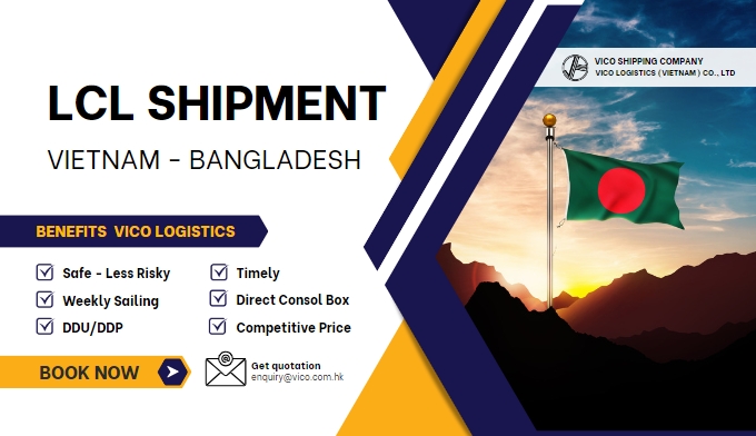 Haiphong to Bangladesh clothing shipment 